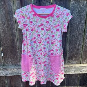 Laura Ashley Girls Pink Floral Dress